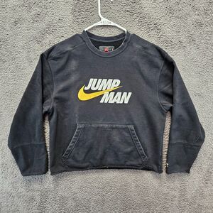 Nike Air Jordan Jumpman Sweatshirt Mens Medium‎ Black Crewneck Pullover